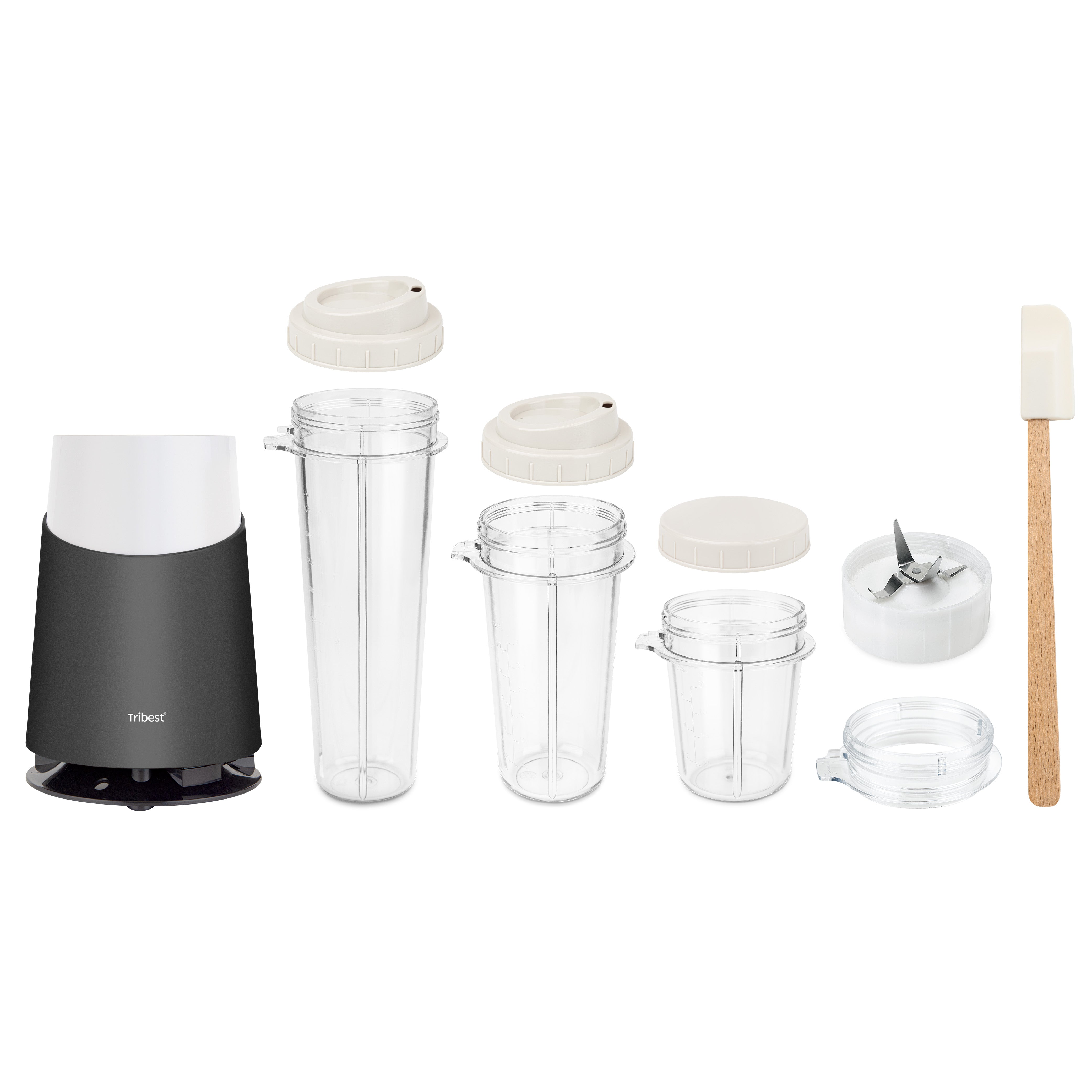 Personal Blender II® Mason Jar Ready (Basic 10-Piece Set) in Gray PB-410GY - Tribest