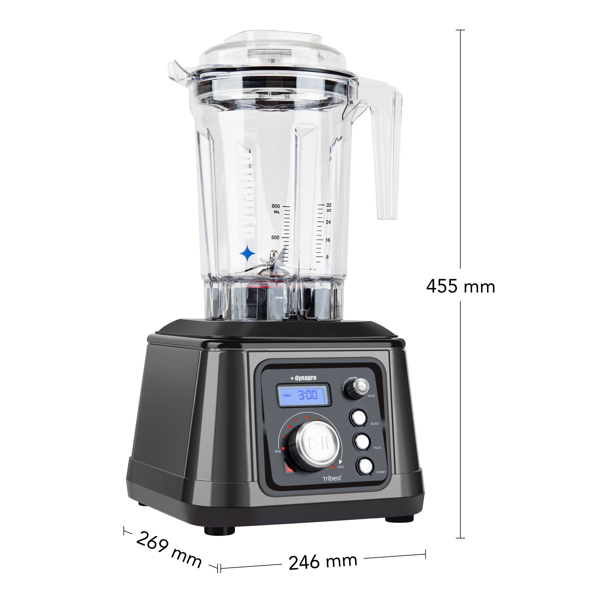 Dynapro® Commercial High-Speed Blender in Gray - Size 246 x 269 x 455 mm