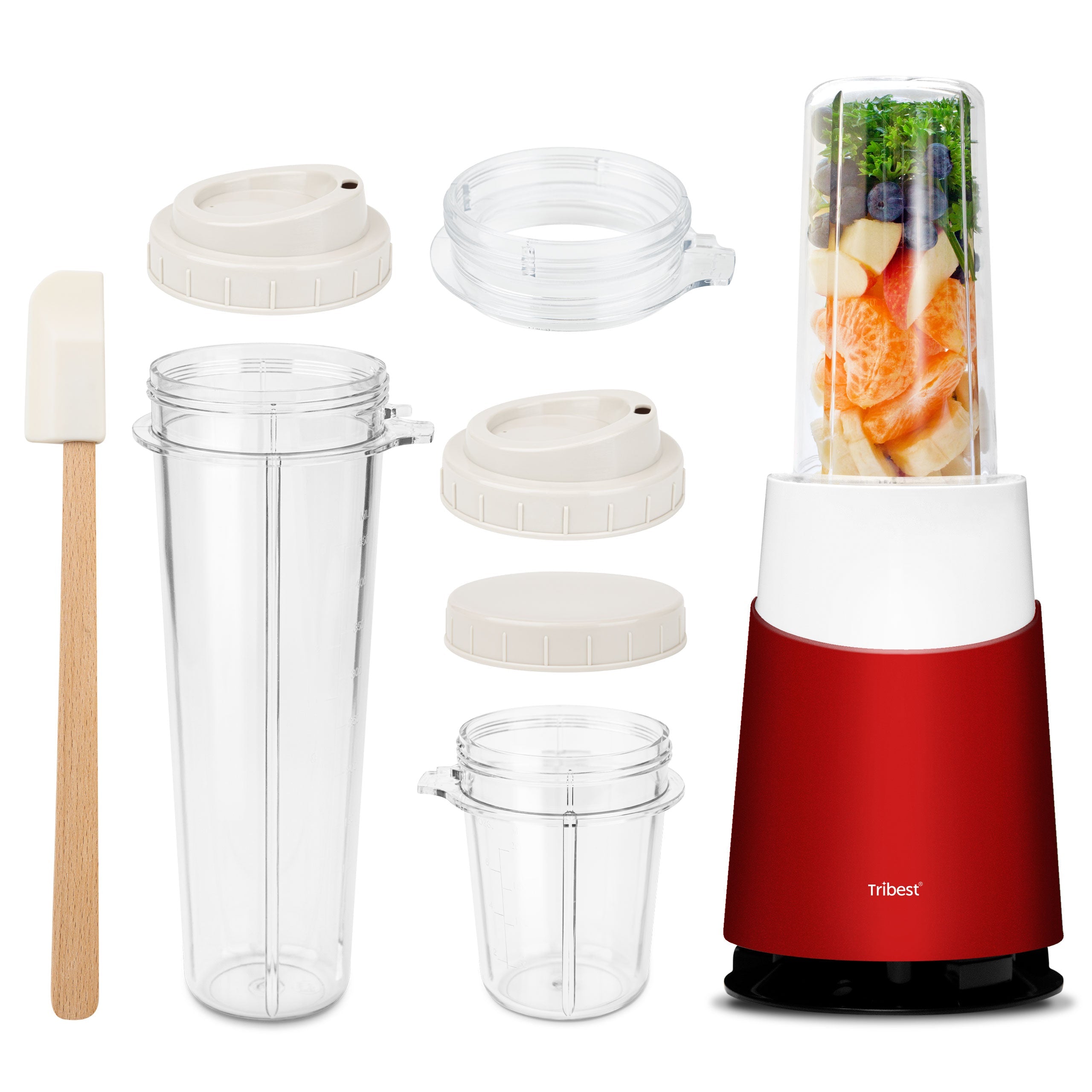 Personal Blender II® Mason Jar Ready (Basic 10-Piece Set) in Red PB-410RD Red