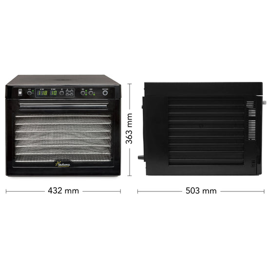 Sedona Classic Food Dehydrator with Stainless Steel Trays SD-S9000 - Size 432 x 503 x 363 mm