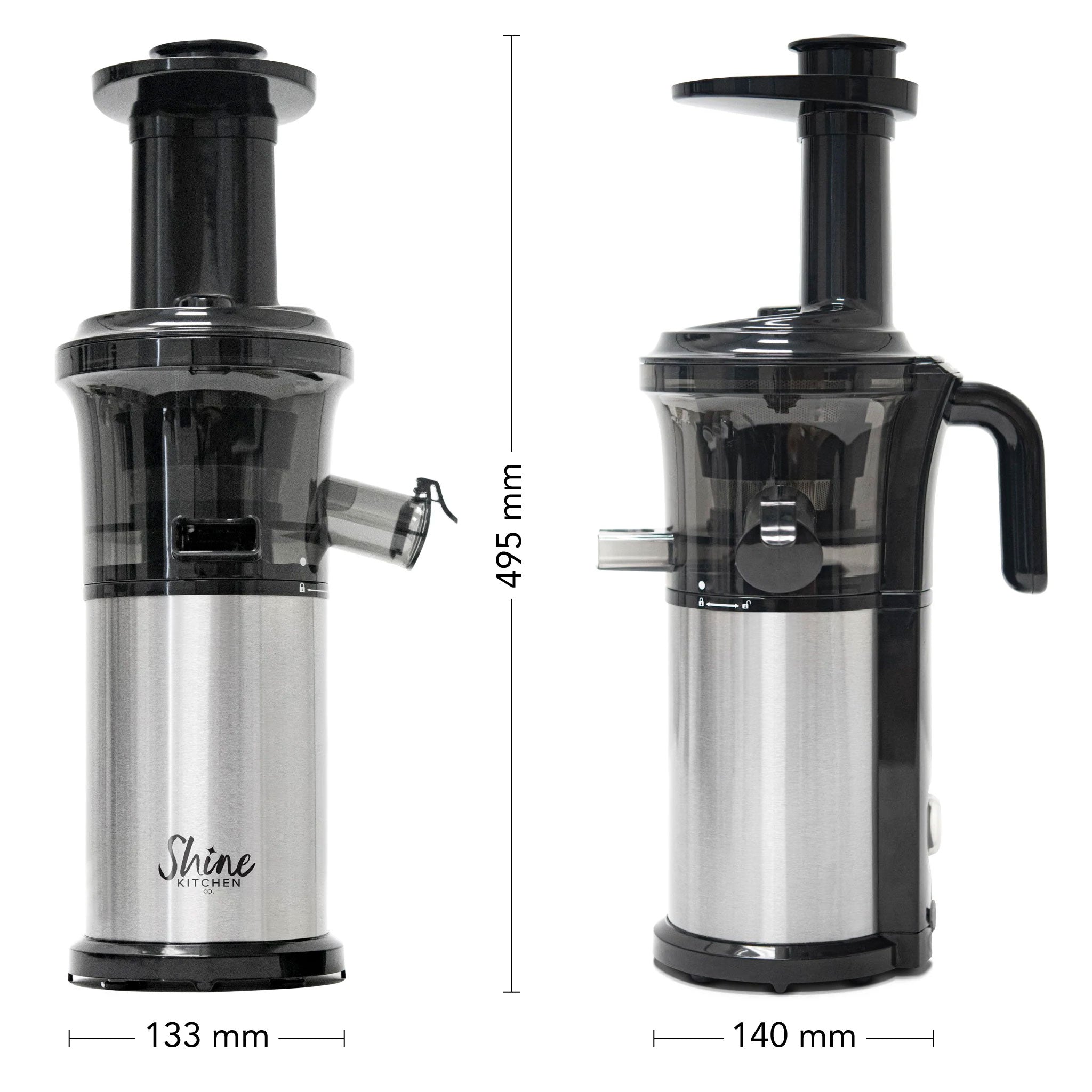 Shine Kitchen Co. Cold Press Vertical Slow Juicer SJV-107 - Size 133 x 140 x 495 mm